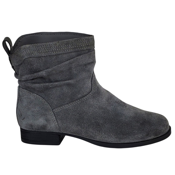 New koolaburra ugg lorelei suede ankle bootie stone gray zip up western cowgirl - Picture 6 of 15